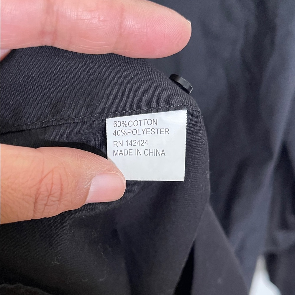 Black Button-Up Dress Shirt - Picture 6 of 7